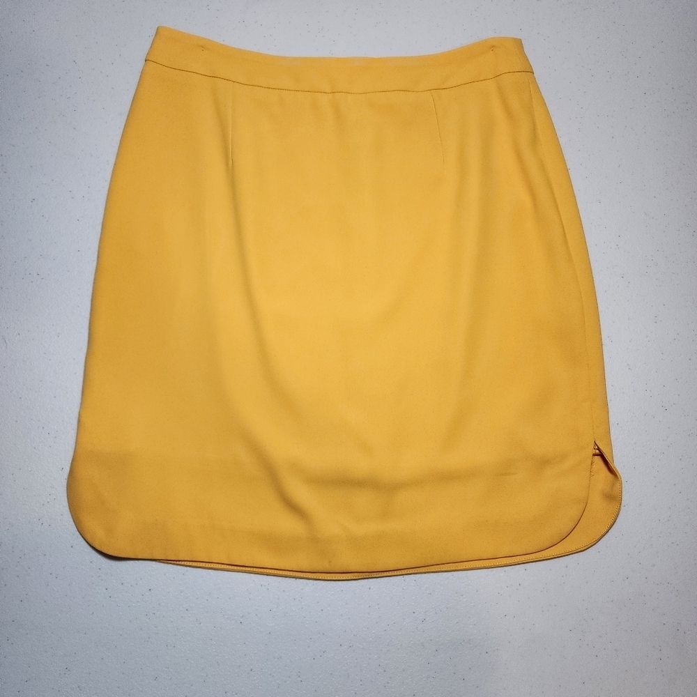 Cremieux Yellow Mini Length A-Line Skirt Size 6